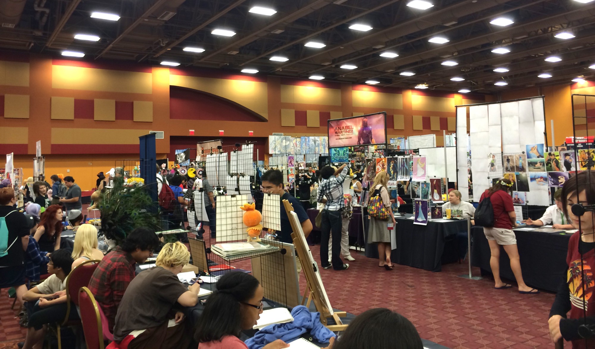 My view from Saboten Con 2014 at Artist Alley booths